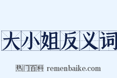 大小姐反义词是什么意思的图片
